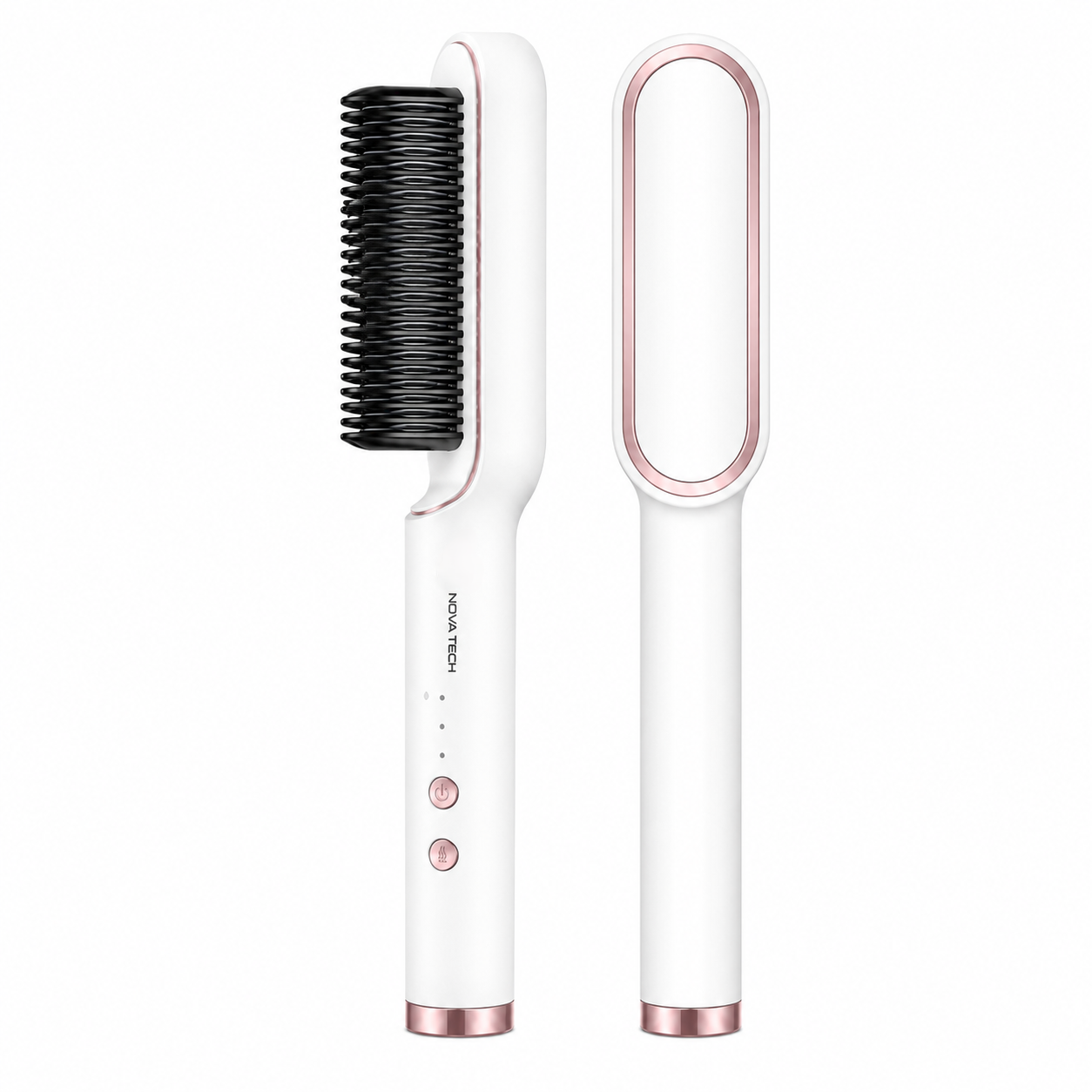 Nova Tech Hair Straightener Brush | Fast Heating Styling Comb