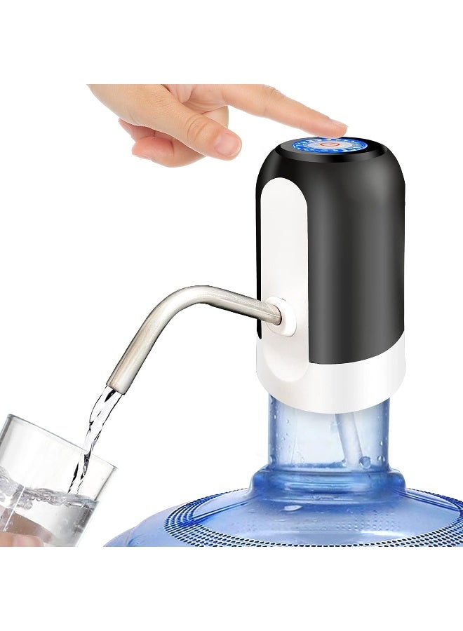 NOVA TECH USB Rechargeable 5 Gallon Water Bottle Pump | Portable Electric Water Dispenser with One-Touch Operation & Food Grade Silicone Hose