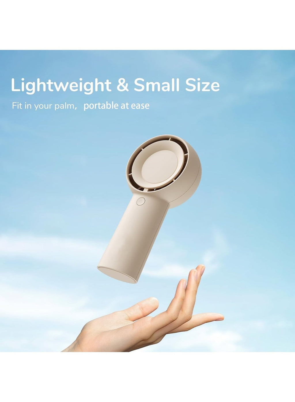 NOVA TECH Handheld Turbo Fan | Portable USB Rechargeable Personal Cooling Fan | 5-Speed Mini Fan for Travel, Outdoor, Home & Office