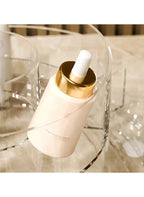 360° Rotating Acrylic Makeup & Skincare Organizer | 2-Tier Cosmetic Storage with Umbrella Design