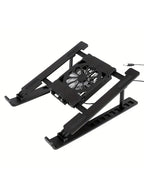 Adjustable Laptop Cooling Stand with High Airflow Cooling Fan | Portable Ergonomic Laptop & Tablet Stand