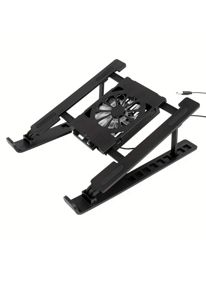 Adjustable Laptop Cooling Stand with High Airflow Cooling Fan | Portable Ergonomic Laptop & Tablet Stand