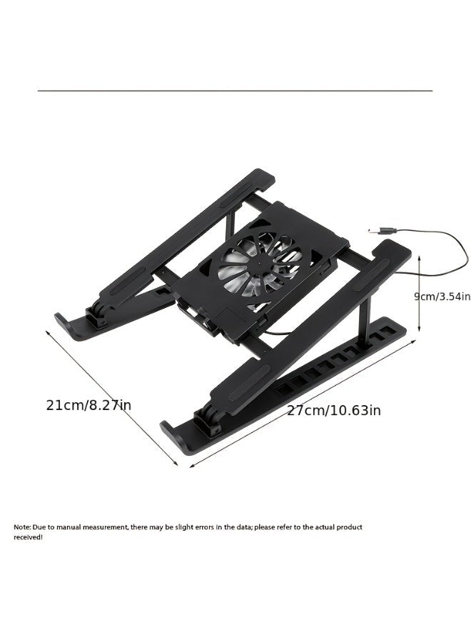 Adjustable Laptop Cooling Stand with High Airflow Cooling Fan | Portable Ergonomic Laptop & Tablet Stand