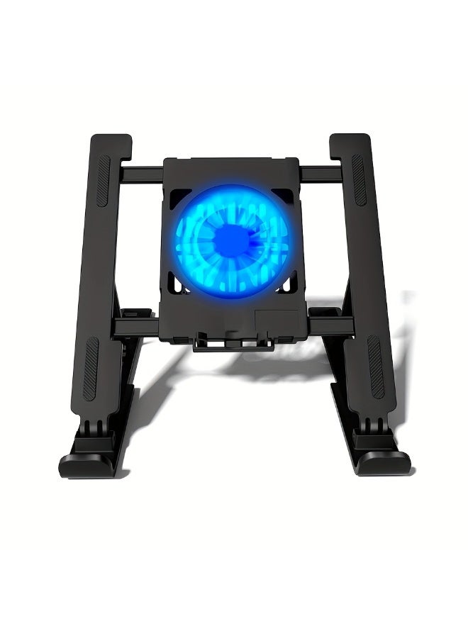 Adjustable Laptop Cooling Stand with High Airflow Cooling Fan | Portable Ergonomic Laptop & Tablet Stand