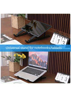 Adjustable Laptop Cooling Stand with High Airflow Cooling Fan | Portable Ergonomic Laptop & Tablet Stand