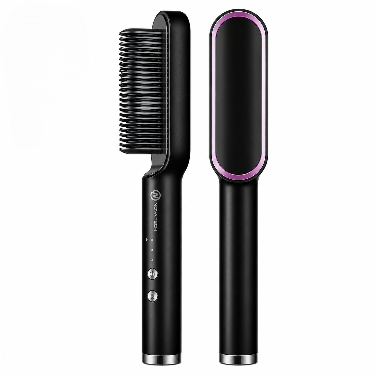 Nova Tech Hair Straightener Brush – Fast Heating Anti-Scald Electric Hair Styling Comb