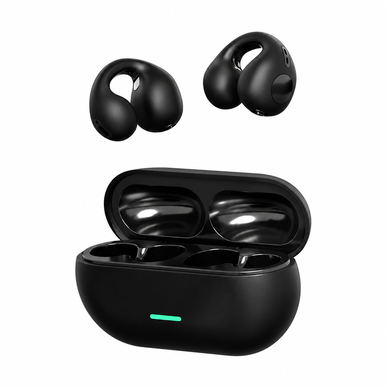 Open Ear Wireless Earbuds Bluetooth 5.3 – AI Noise Cancellation Sports Headphones with Charging Case