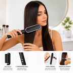 Nova Tech Hair Straightener Brush – Fast Heating Anti-Scald Electric Hair Styling Comb