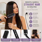 Nova Tech Hair Straightener Brush – Fast Heating Anti-Scald Electric Hair Styling Comb