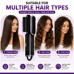Nova Tech Hair Straightener Brush – Fast Heating Anti-Scald Electric Hair Styling Comb