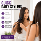 Nova Tech Hair Straightener Brush – Fast Heating Anti-Scald Electric Hair Styling Comb