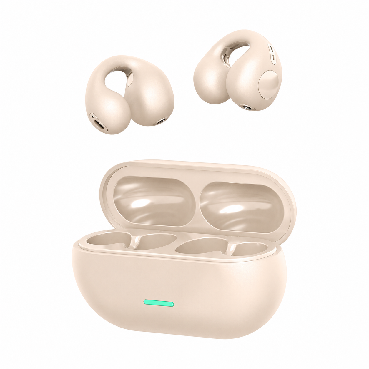 Open Ear Wireless Earbuds Bluetooth 5.3 – AI Noise Cancellation Sports Headphones with Charging Case
