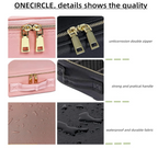 LED Makeup Mirror Travel Case – Portable Cosmetic Organizer with Touch Screen Lighted Mirror