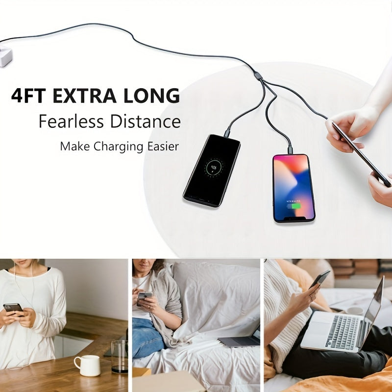 3-in-1 USB Fast Charger Cable for iPhone, Samsung, Xiaomi
