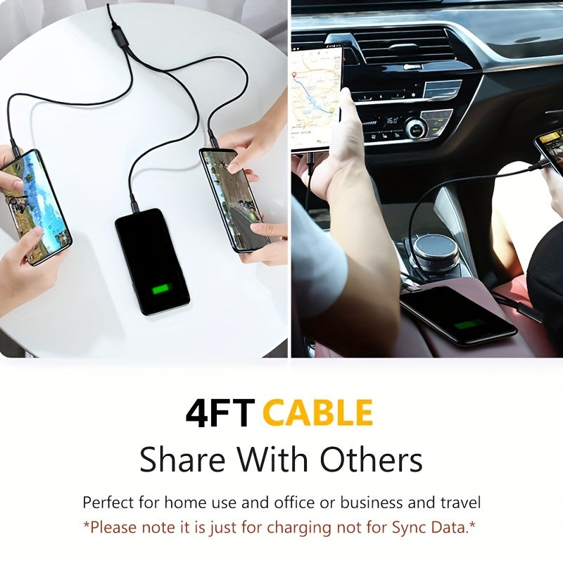 3-in-1 USB Fast Charger Cable for iPhone, Samsung, Xiaomi